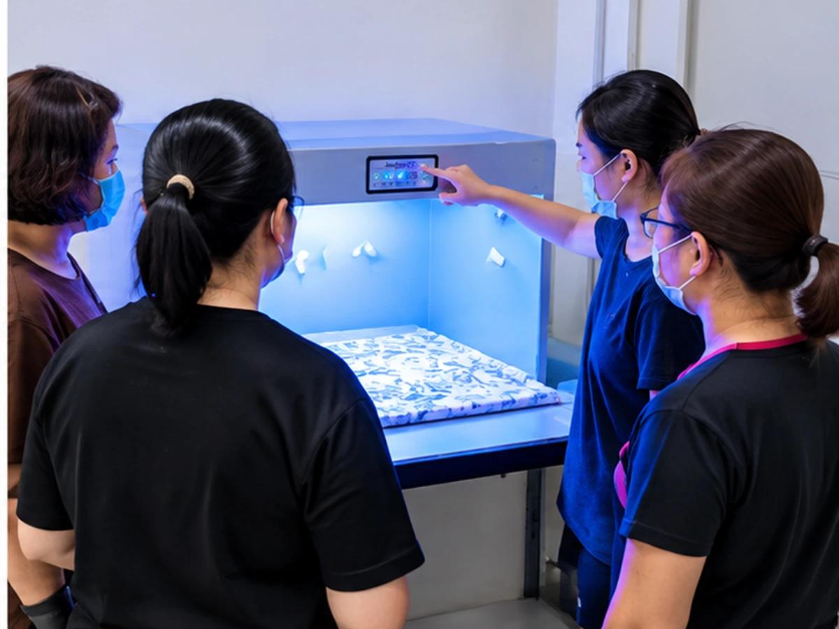 Supplementary inspection with special lighting